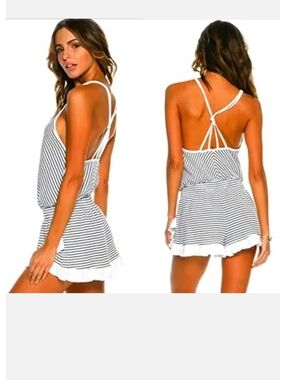 Rip Curl "Sparrow" Striped Romper Size XSmall NWT